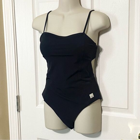 Vuori Womens Size Small Dune One Piece Swimsuit Black with Phone Pocket - Picture 5 of 13